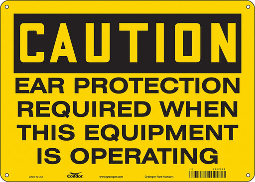 Safety Sign 10 in x 14 in Polyethylene