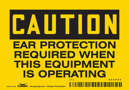 Safety Sign 3 1/2 inx5 in Vinyl