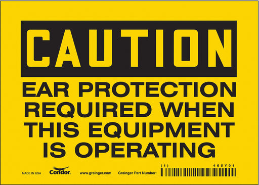 Safety Sign 5 in x 7 in Vinyl