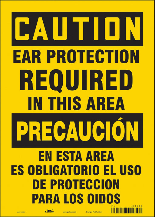 Safety Sign 14 in x 10 in Vinyl