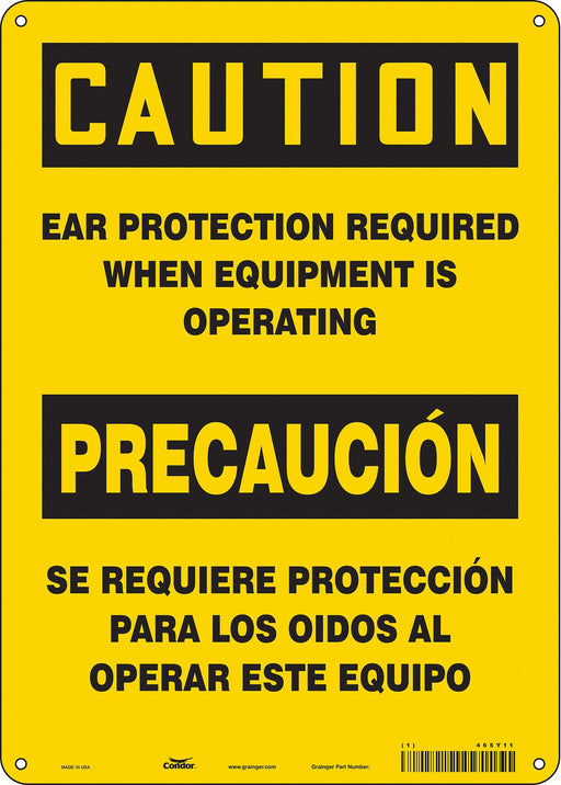 Safety Sign 14 inx10 in Polyethylene