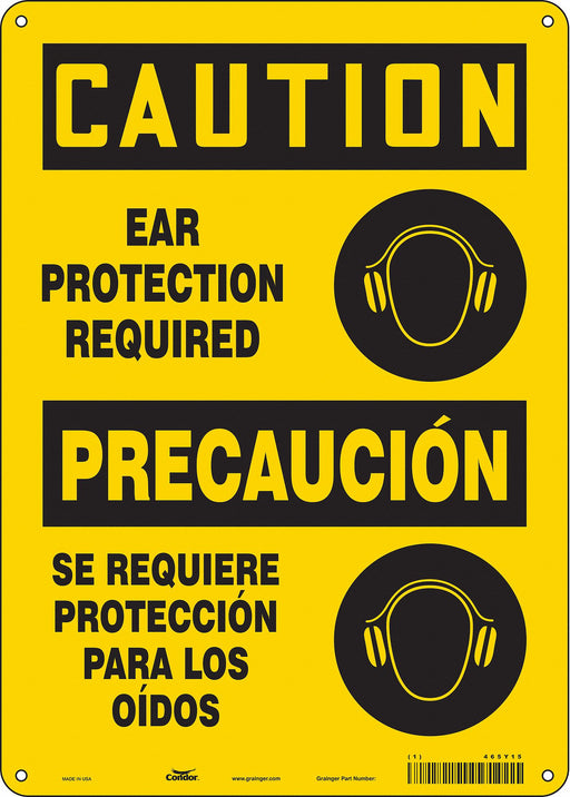 Safety Sign 14 inx10 in Polyethylene