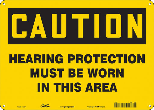 K0282 Safety Sign 10 inx14 in Polyethylene