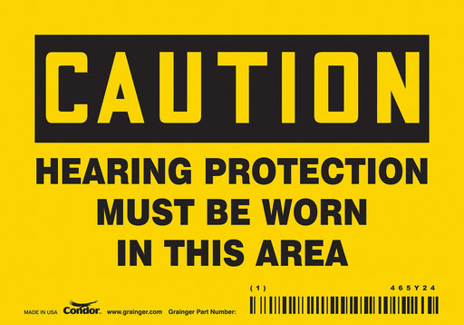 K0282 Safety Sign 3 1/2 inx5 in Vinyl