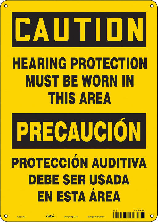 Safety Sign 14 inx10 in Polyethylene