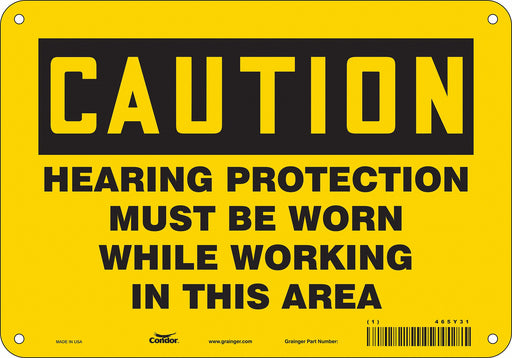 Safety Sign 7 in x 10 in Aluminum