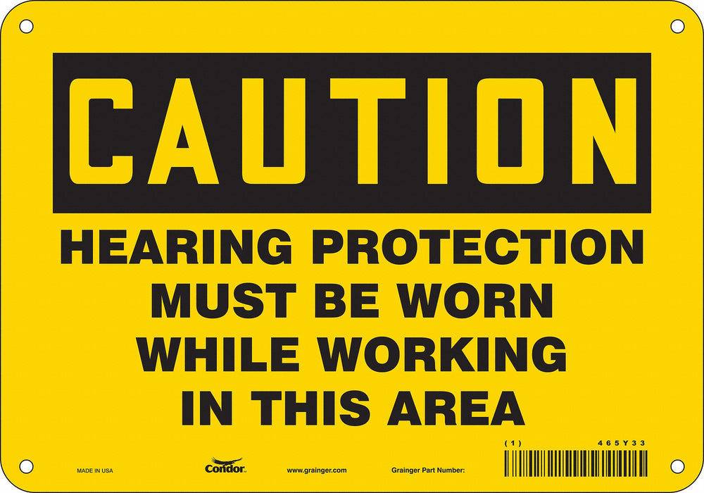 Safety Sign 7 inx10 in Polyethylene