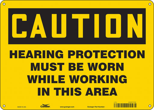 Safety Sign 10 inx14 in Polyethylene