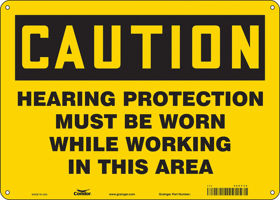 Safety Sign 10 inx14 in Polyethylene