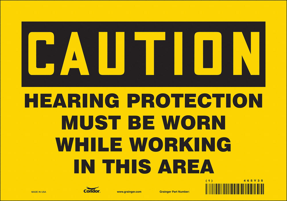 Safety Sign 7 in x 10 in Vinyl