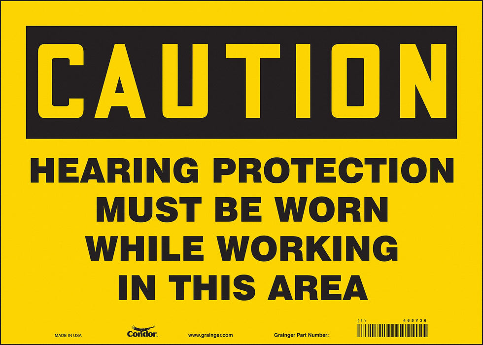 Safety Sign 10 inx14 in Vinyl