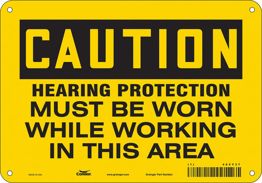 Safety Sign 7 in x 10 in Aluminum