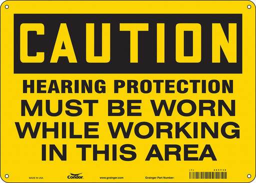 Safety Sign 10 inx14 in Aluminum