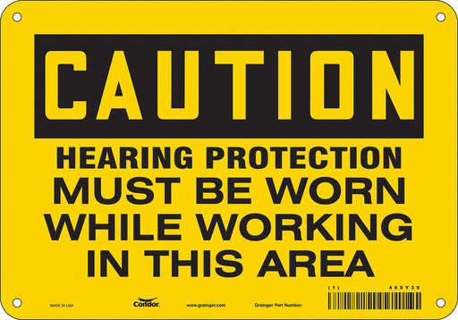 Safety Sign 7 in x 10 in Polyethylene