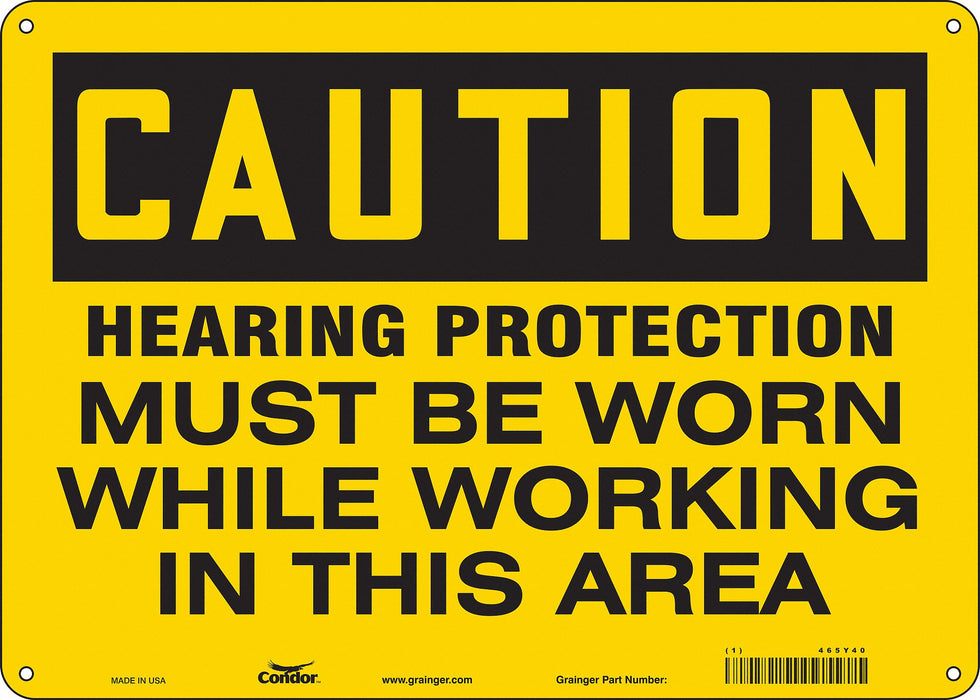 Safety Sign 10 inx14 in Polyethylene