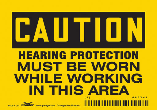 Safety Sign 3.5in x 5in Vinyl