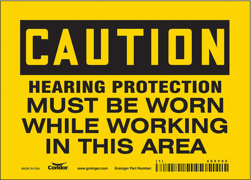 Safety Sign 5 inx7 in Vinyl