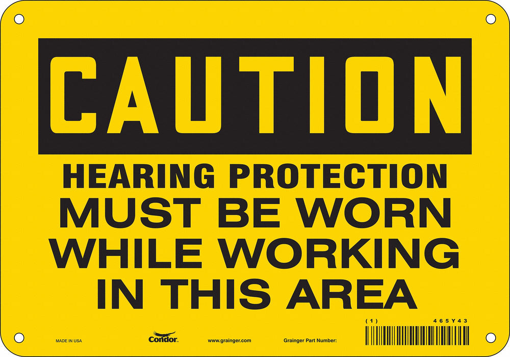 Safety Sign 7 inx10 in Vinyl