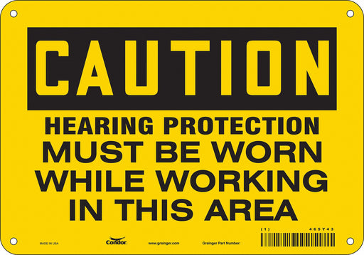 Safety Sign 7 inx10 in Vinyl