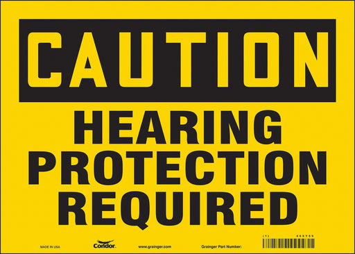 J6957 Safety Sign 10 inx14 in Vinyl