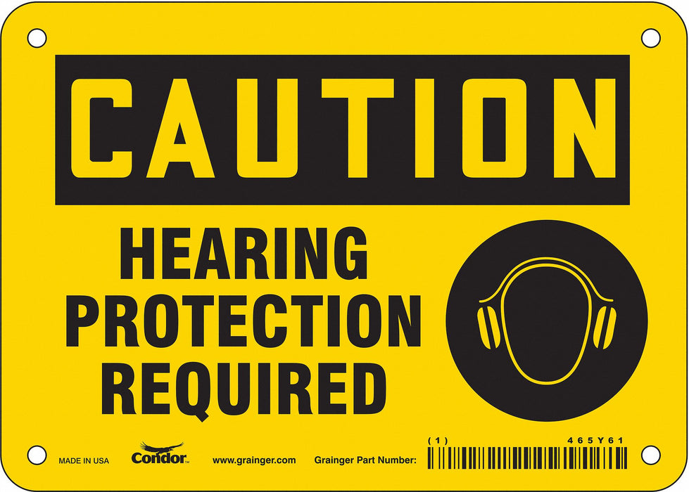 Safety Sign 5 inx7 in Polyethylene
