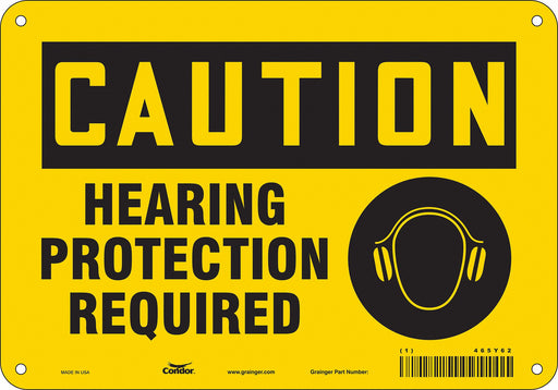 Safety Sign 7 inx10 in Polyethylene