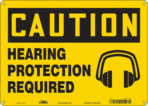 Safety Sign 10 inx14 in Polyethylene