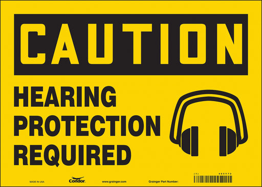 Safety Sign 10 inx14 in Vinyl