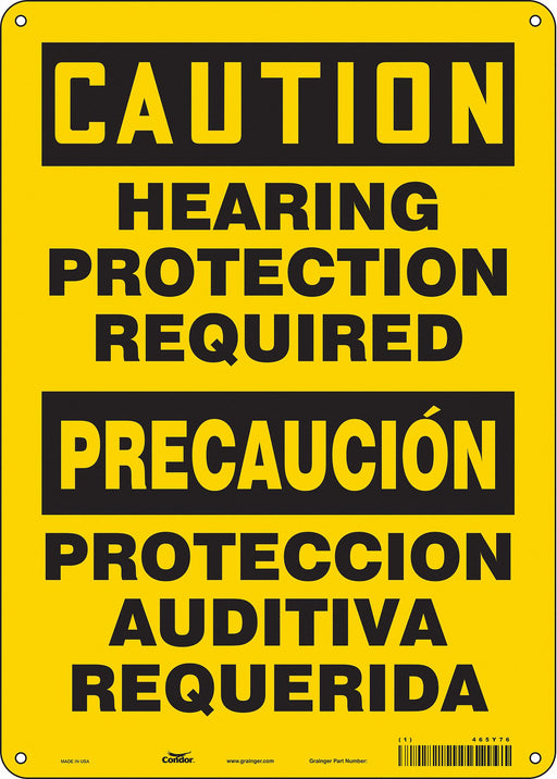 Safety Sign 14 inx10 in Polyethylene