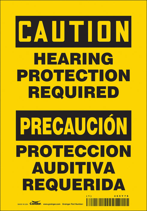 Safety Sign 10 inx7 in Vinyl