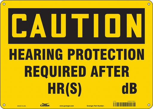Safety Sign 10 in x 14 in Polyethylene