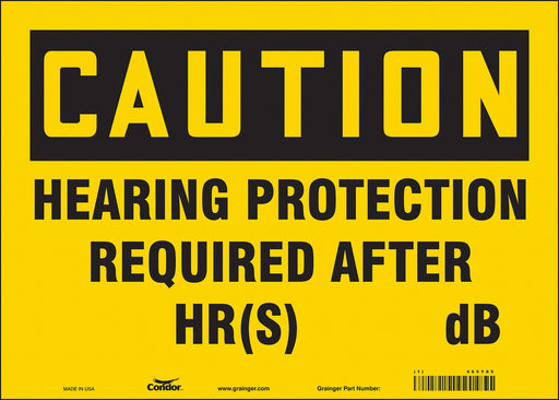 Safety Sign 10 in x 14 in Vinyl