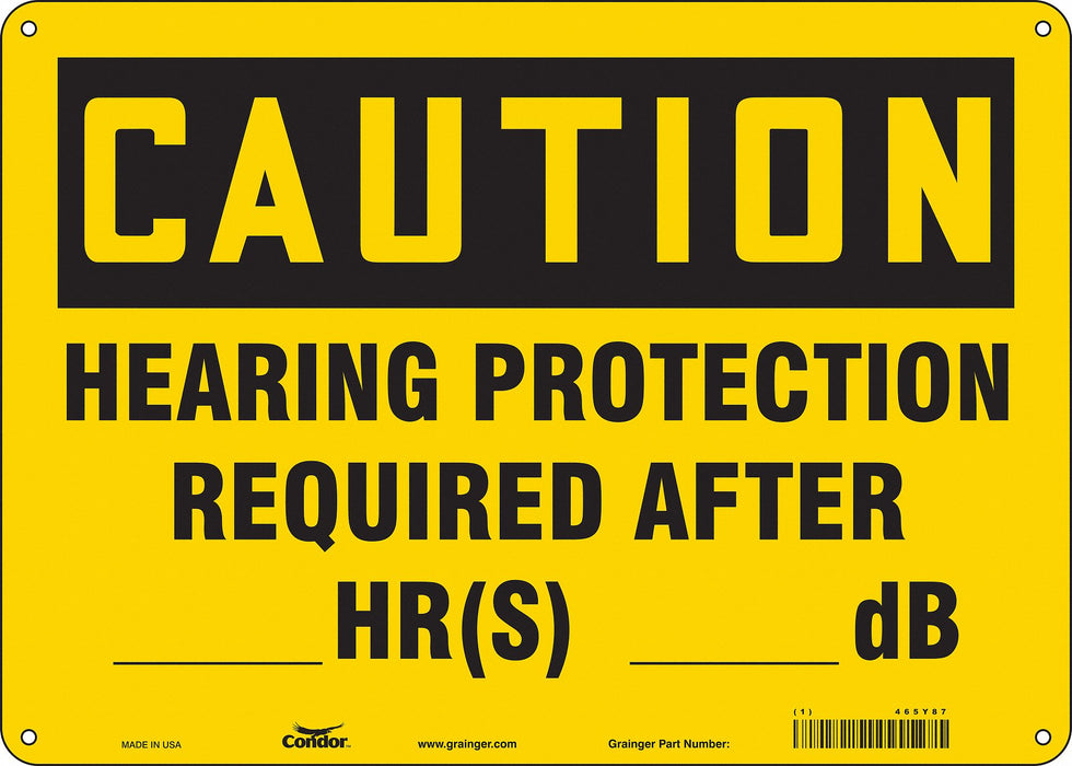 Safety Sign 10 in x 14 in Aluminum
