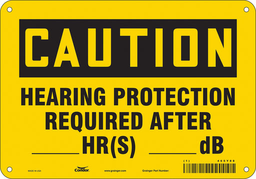Safety Sign 7 in x 10 in Polyethylene