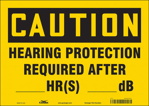 Safety Sign 10 in x 14 in Vinyl