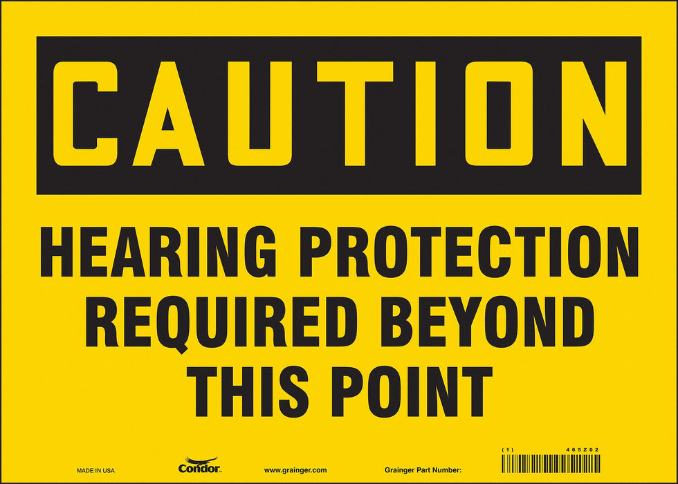 Safety Sign 10 inx14 in Polyethylene