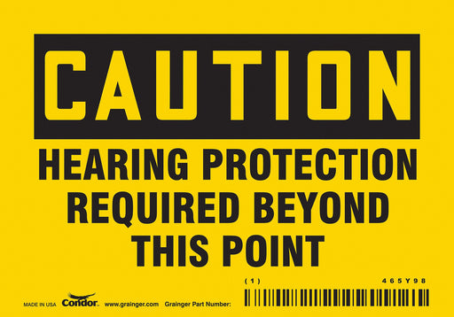 Safety Sign 3 1/2 inx5 in Vinyl