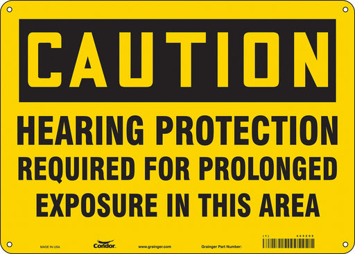 Safety Sign 10 inx14 in Polyethylene