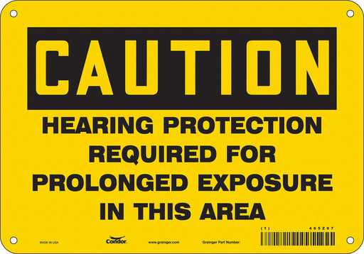 Safety Sign 7 in x 10 in Aluminum