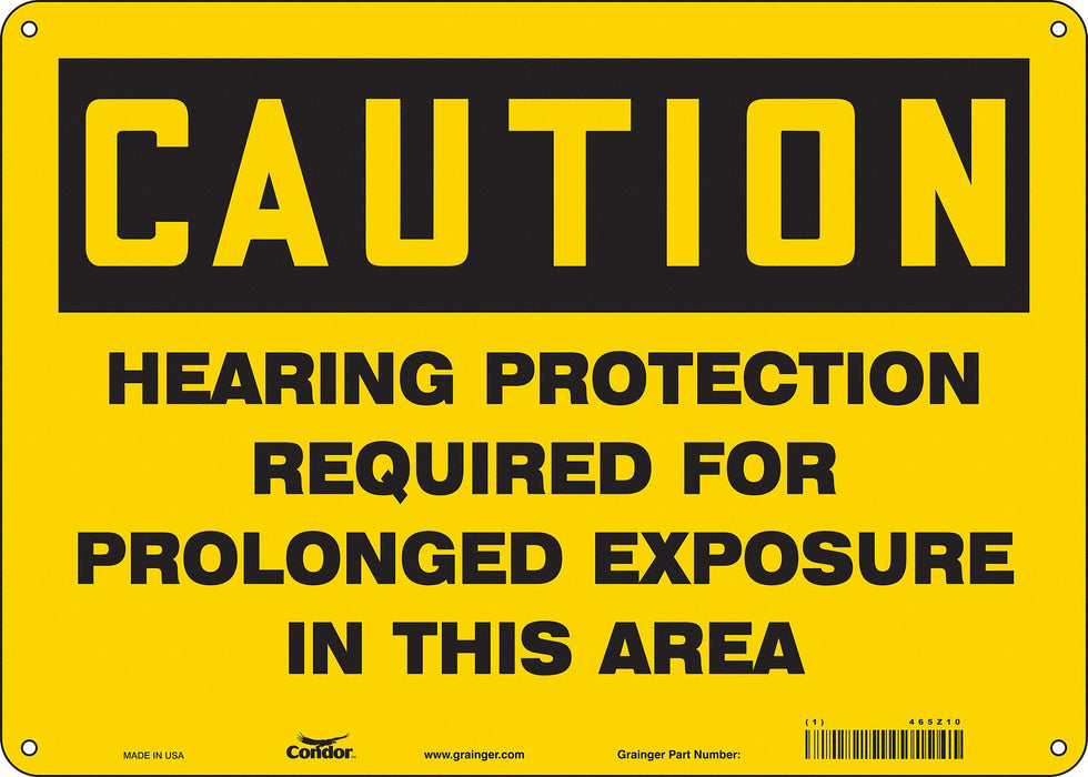 Safety Sign 10 in x 14 in Polyethylene
