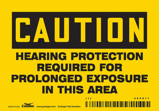 Safety Sign 3.5in x 5in Vinyl