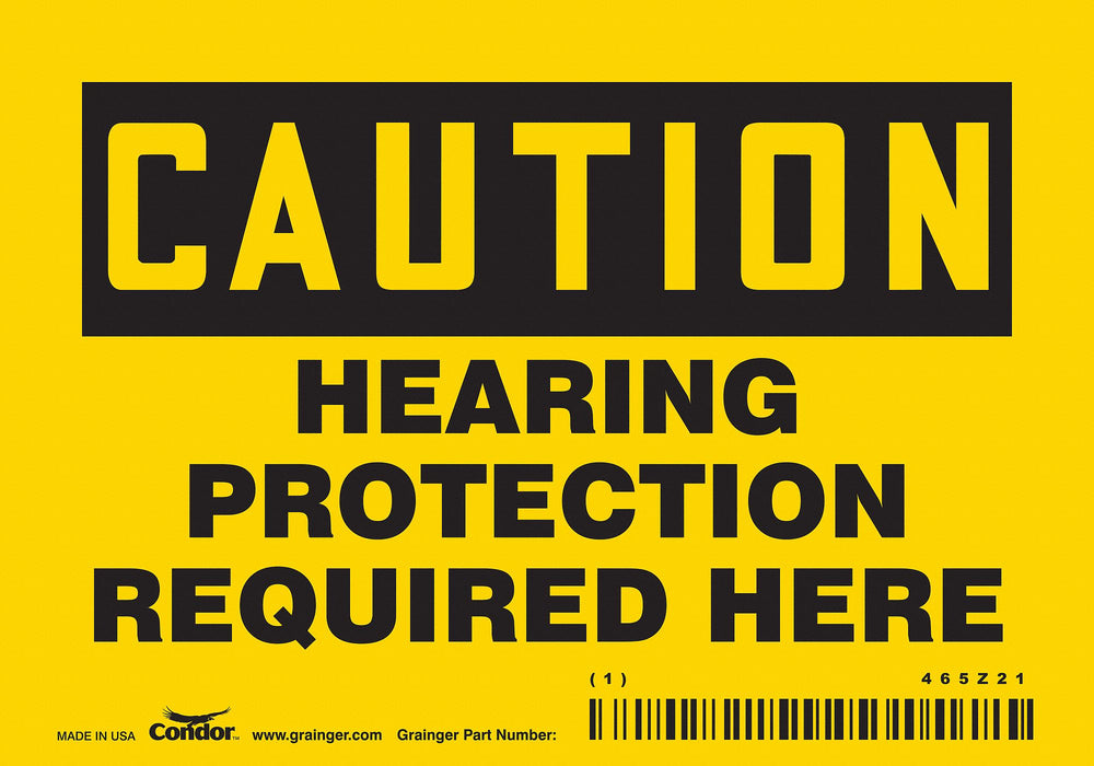 Safety Sign 3.5in x 5in Vinyl