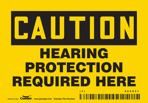Safety Sign 3.5in x 5in Vinyl