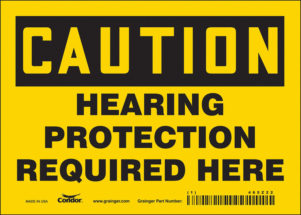 Safety Sign 5 in x 7 in Vinyl