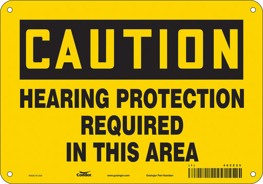 Safety Sign 7 in x 10 in Aluminum