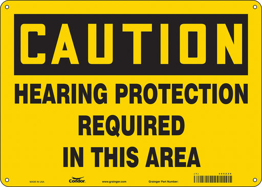 Safety Sign 10 inx14 in Aluminum