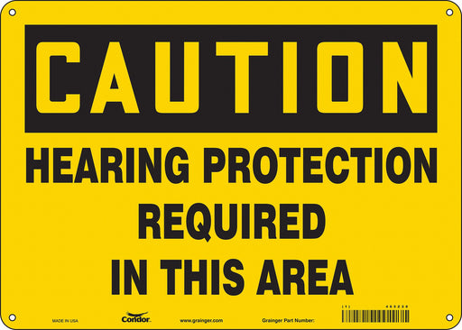 Safety Sign 10 inx14 in Polyethylene