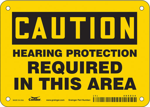 Safety Sign 5 inx7 in Polyethylene