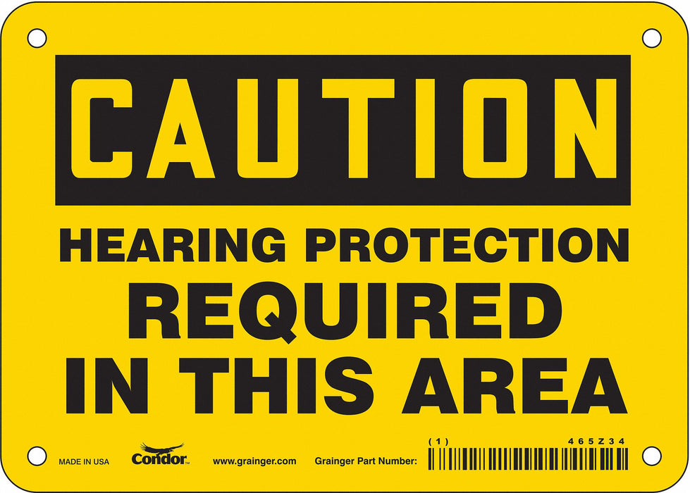 Safety Sign 5 inx7 in Polyethylene