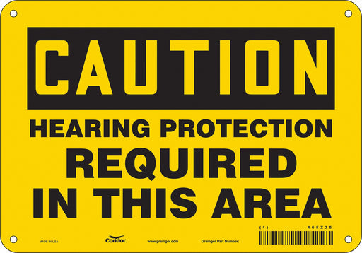 Safety Sign 7 inx10 in Polyethylene